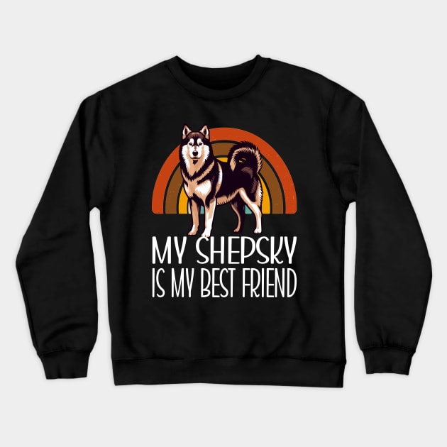 Shepsky Is My Best Friend Crewneck Sweatshirt by Outrageous Flavors